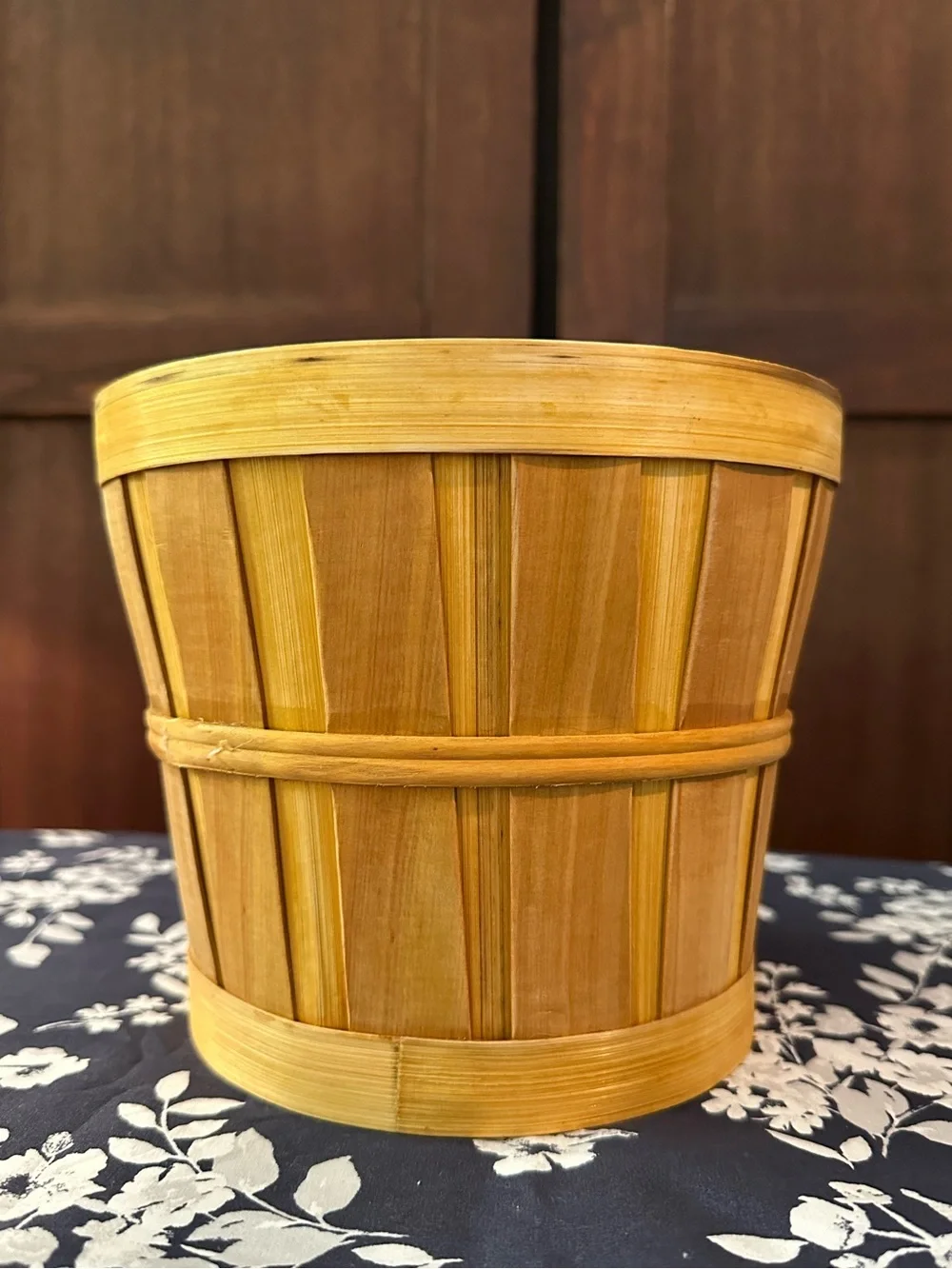 Small, wooden basket